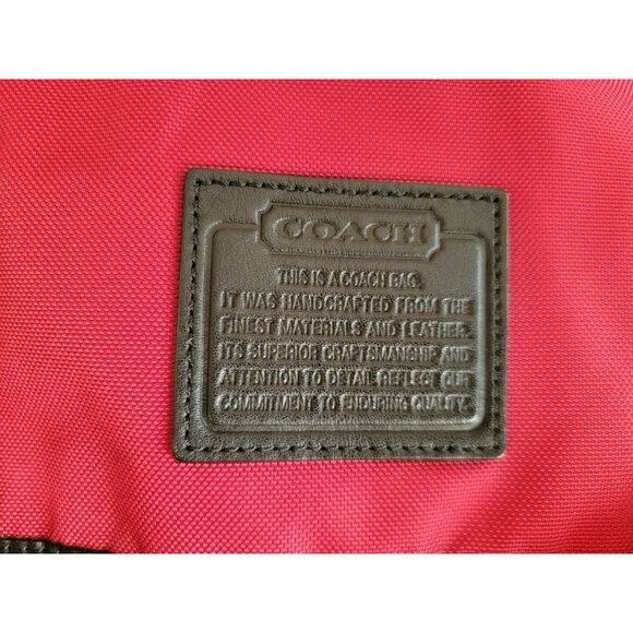 Coach Red Nylon & Leather Messenger Bag - Picture 2 of 15